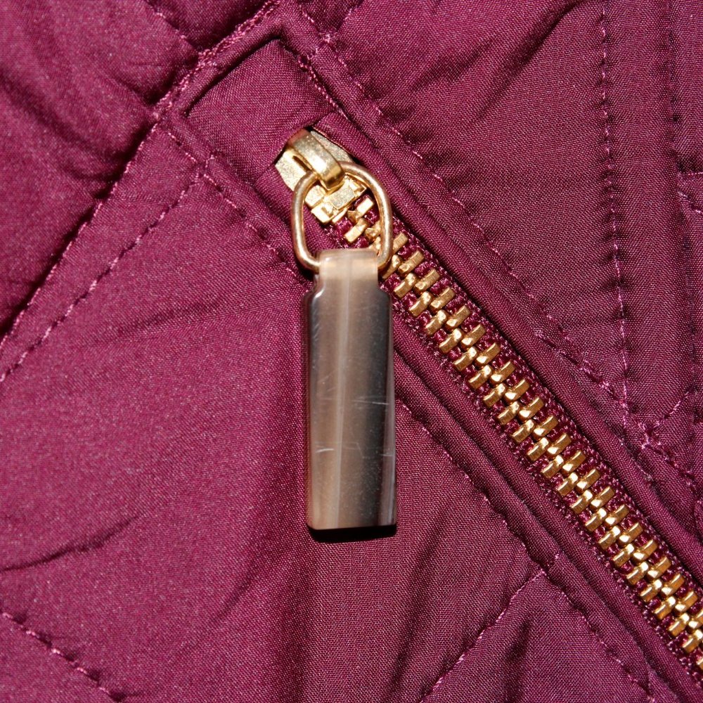 Talbots Maroon Quilted Fleece-Lined Vest - Picture 8 of 16